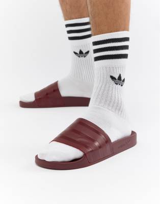 фото Красные шлепанцы adidas originals adilette cq3095-розовый