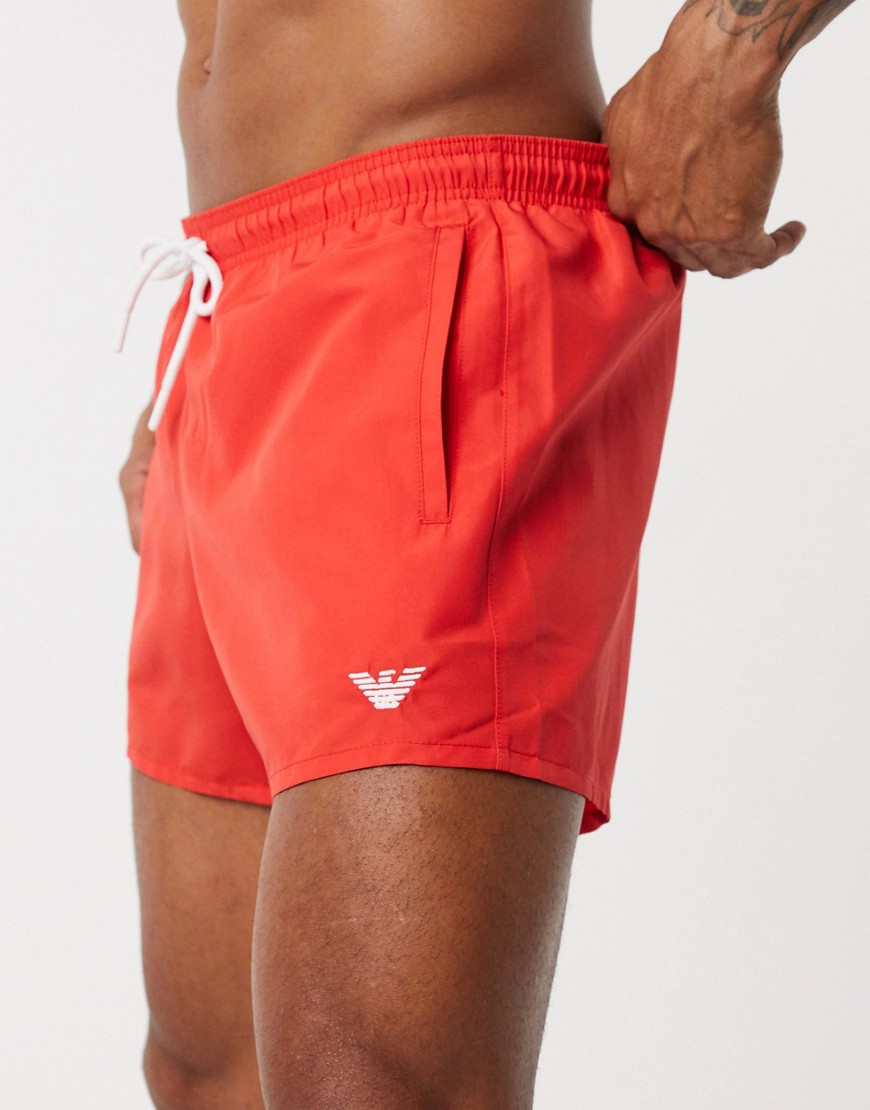 фото Красные шорты для плавания с логотипом emporio armani-красный