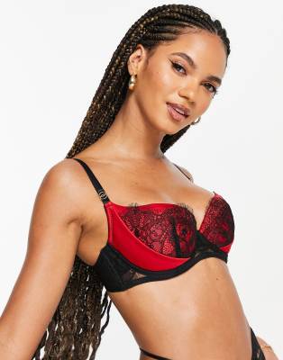   Asos Красный бюстгальтер балконет Ann Summers Siren