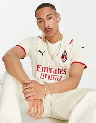 фото Кремовая рубашка puma football ac milan 21/22 away-белый