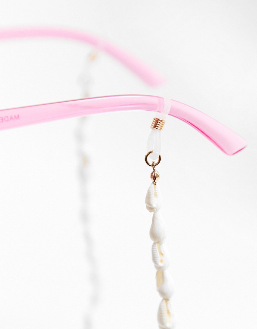 фото Кремовая цепочка для солнцезащитных очков с отделкой жемчугом vero moda-белый
