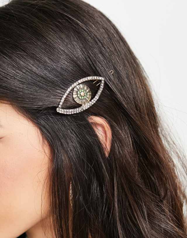 Kristin Ess Evil Eye Clip Single Hair Clip