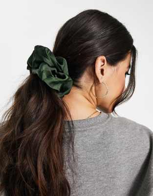 Kristin Ess Oversized Scrunchie - Emerald-green