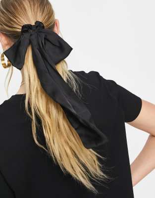 Kristin Ess Scrunchie + Scarf Set - Black