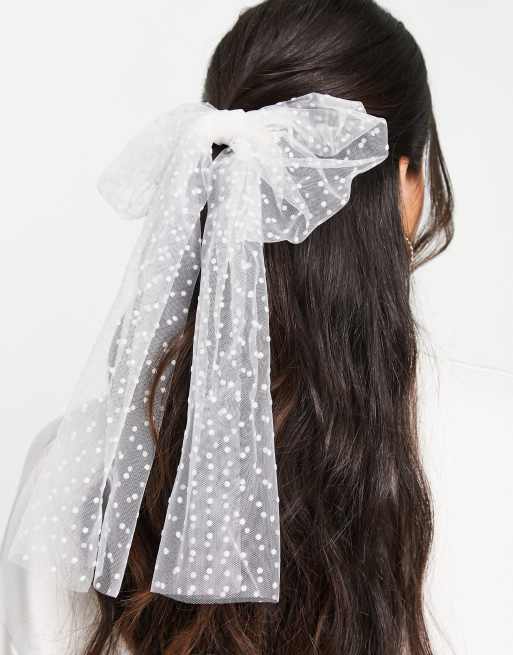 Kristin Ess The Bow Barette White ASOS