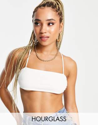  Кроп-топ бандо с завязкой сзади в минималистичном стиле ASOS DESIGN-Белый