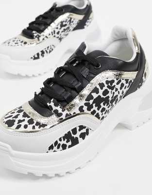 Кроссовки на массивной подошве с леопардовым принтом KG by Kurt Geiger-Многоцветный