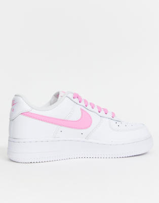 ????????? Nike White And Pink Air Force 