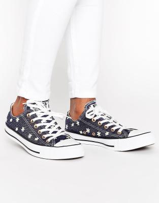 фото Кроссовки с вышивкой converse chuck taylor all star ox-мульти