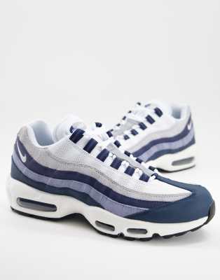 фото Кроссовки серого и темно-синего цветов nike air max 95 ess-серый