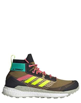 фото Кроссовки цвета хаки adidas outdoors terrex free hiker-зеленый цвет adidas performance