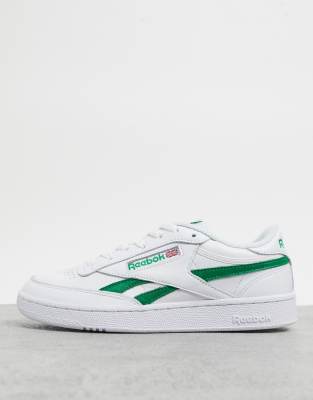 фото Кроссовки в белом и зеленом цвете reebok classics club c revenge-белый