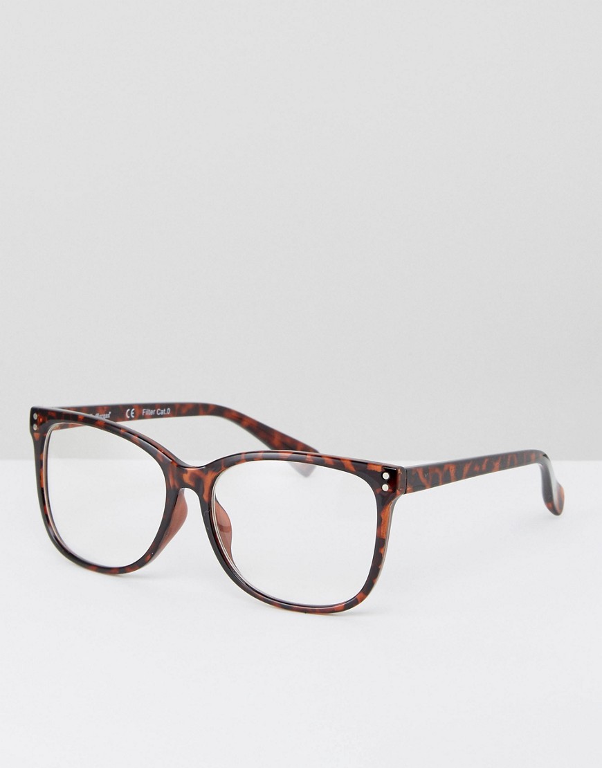фото Круглые черепаховые очки с прозрачными стеклами aj morgan-коричневый
