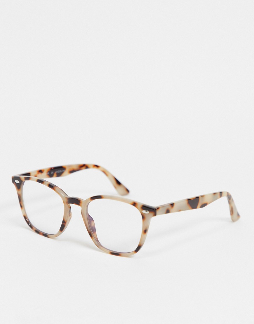 фото Круглые очки в светло-коричневой черепаховой оправе с фильтром синего света aj morgan-коричневый цвет