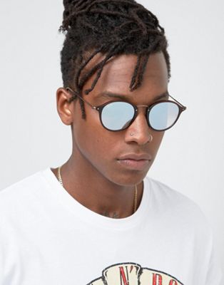 ray ban mirrored round sunglasses