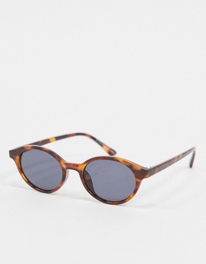 фото Круглые солнцезащитные очки черепаховой расцветки topshop-коричневый
