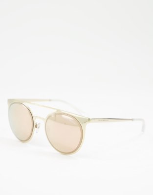   Asos Круглые солнцезащитные очки Emporio Armani-Золотистый