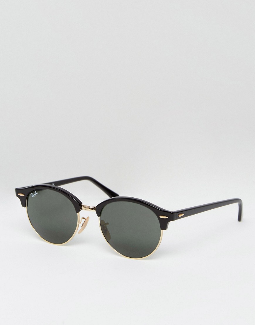 фото Круглые солнцезащитные очки ray-ban clubmaster 0rb4246-черный цвет