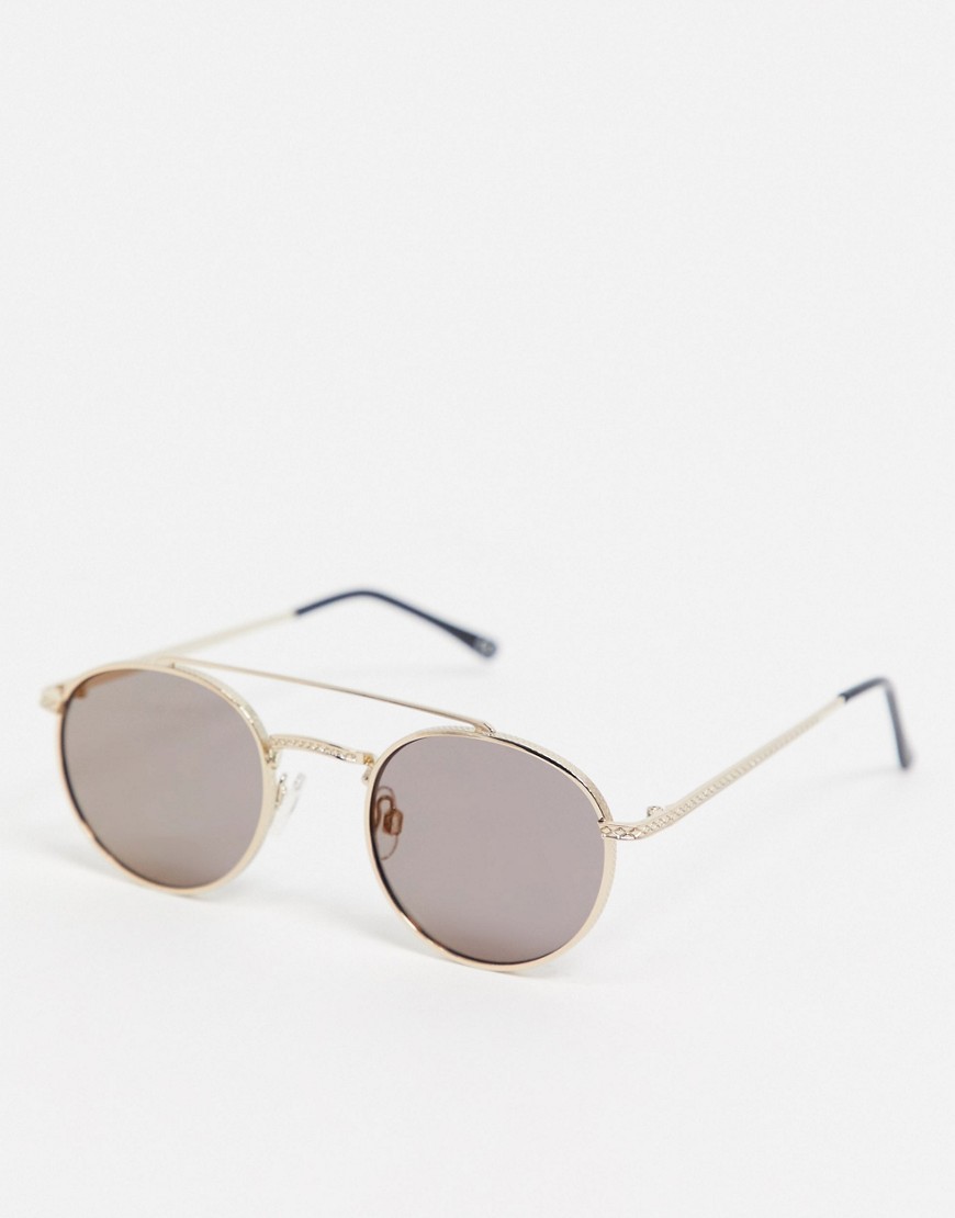 фото Круглые солнцезащитные очки с затемненными стеклами asos design-серебряный