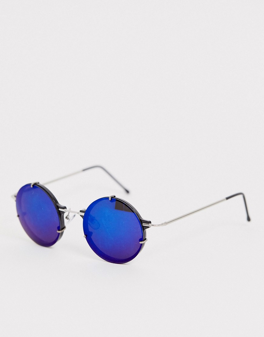 фото Круглые солнцезащитные очки в синей оправе spitfire ift-синий