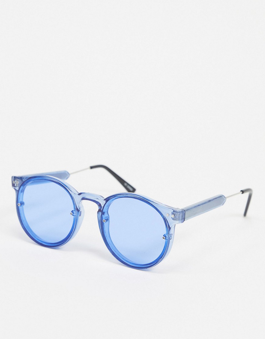фото Круглые солнцезащитные очки в синей оправе spitfire-черный