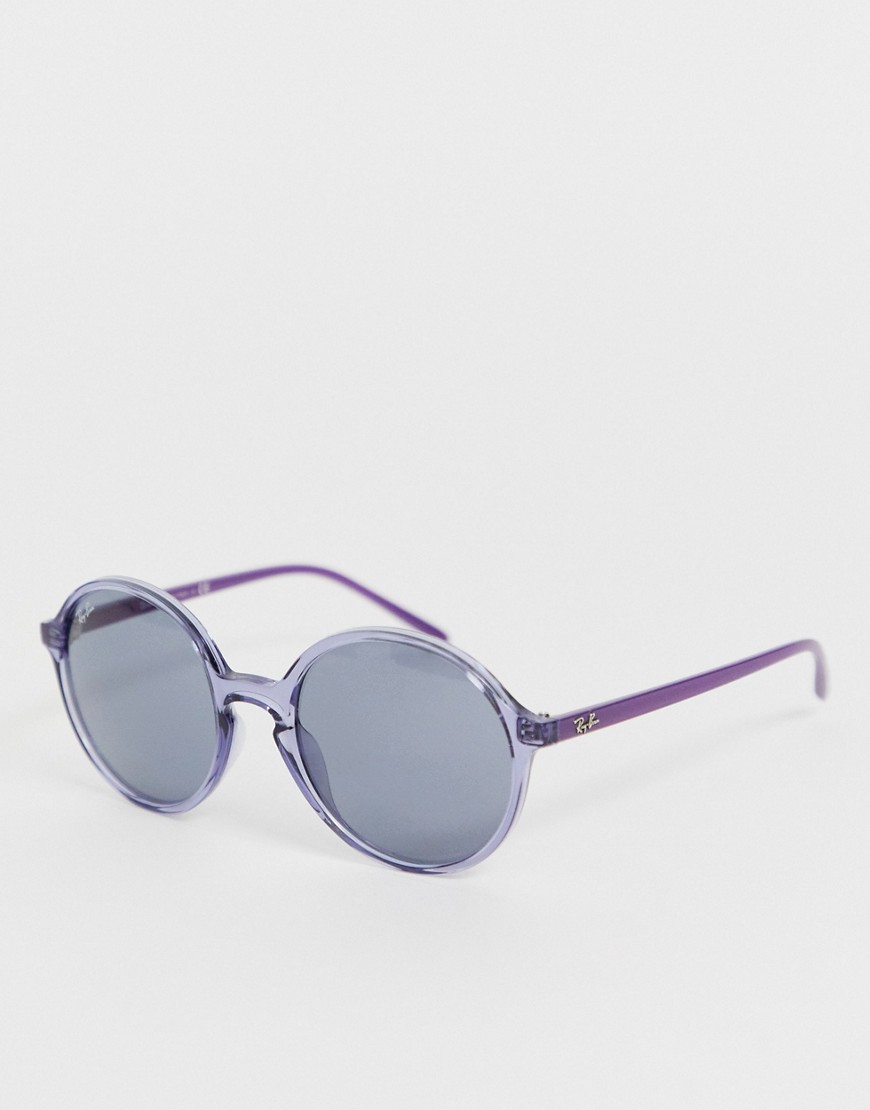 фото Круглые солнцезащитные очки в сиреневой оправе ray-ban 0rb4304-фиолетовый