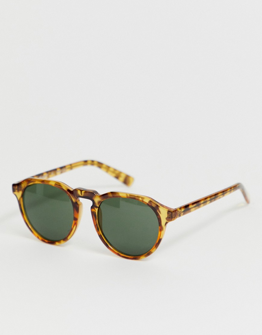 фото Круглые солнцезащитные очки в светлой черепаховой оправе aj morgan-коричневый