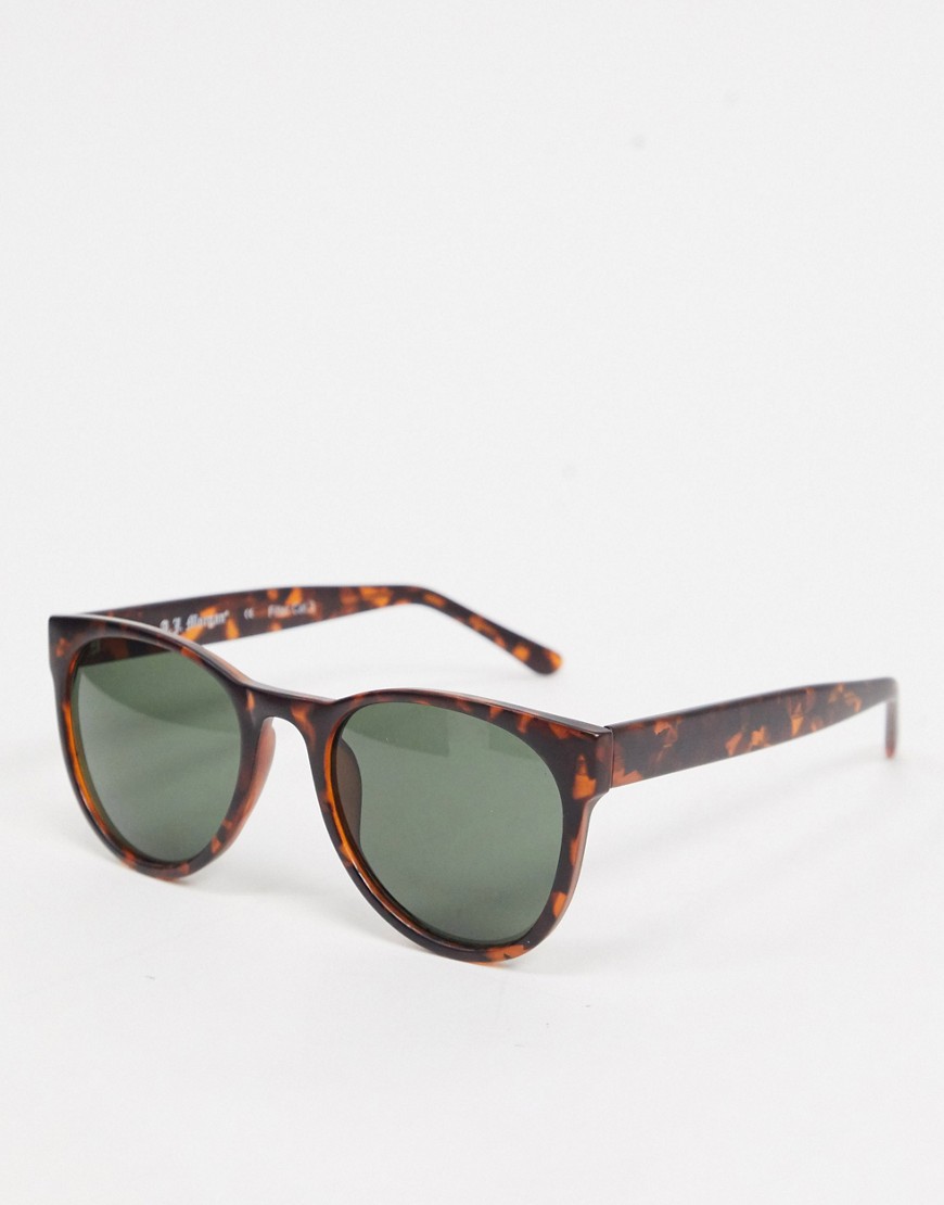 фото Круглые солнцезащитные очки в матовой черепаховой оправе aj morgan-коричневый цвет
