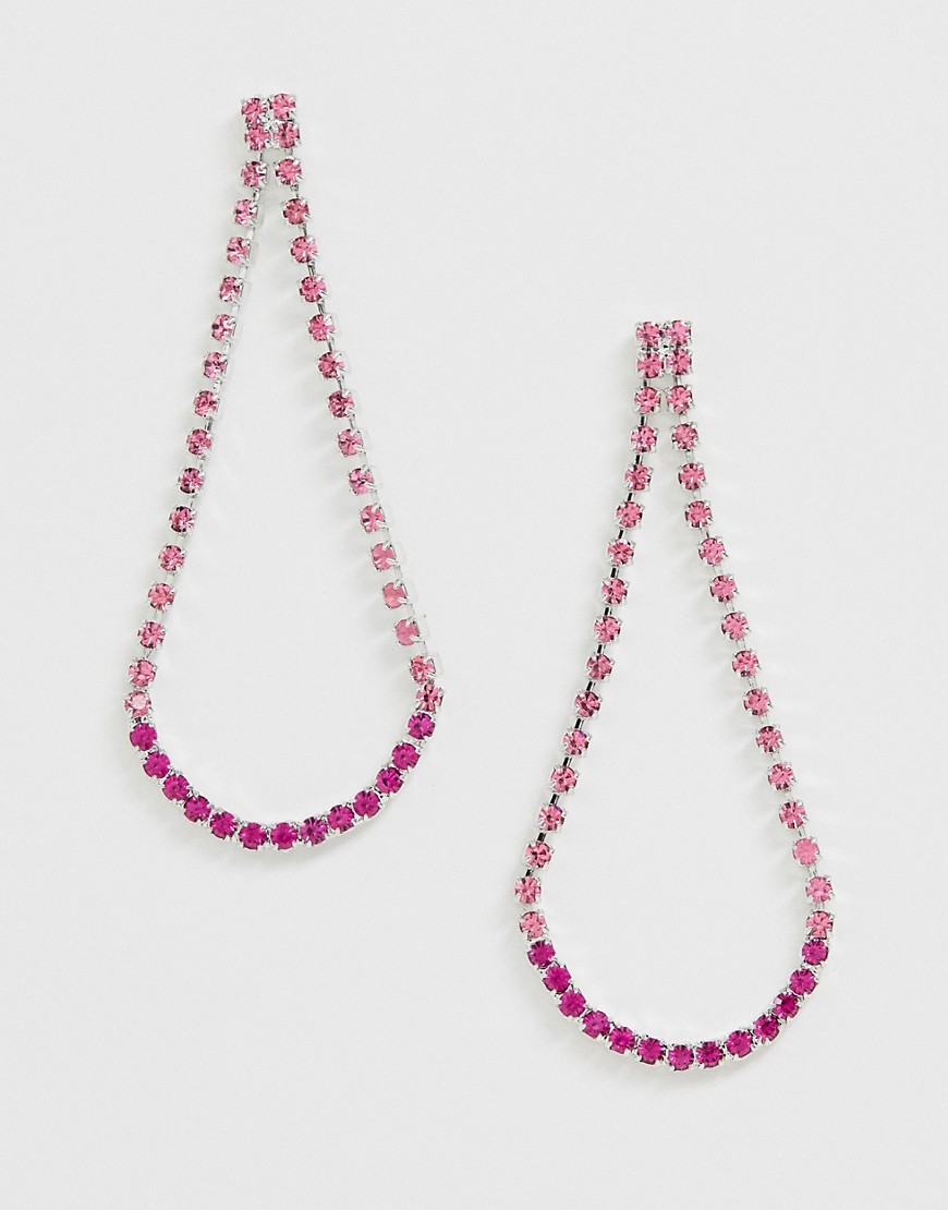 фото Крупные серьги с кристаллами swarovski krystal london-розовый