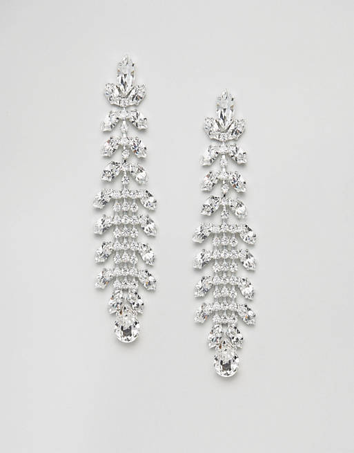Krystal London - Boucles d'oreilles à pendants en cristaux Swarovski