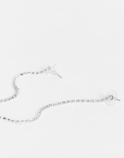 Krystal London - Boucles d'oreilles tendance en cristaux véritables - Argenté, 4 de 4