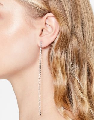 Krystal London genuine crystal statement earrings in silver