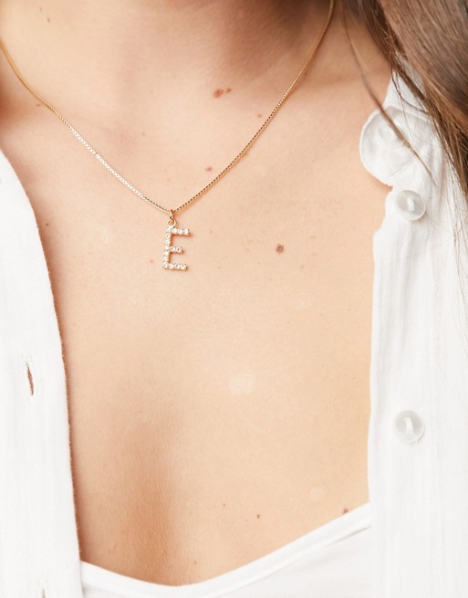 Krystal London Swarovski Crystal E Pendant necklace