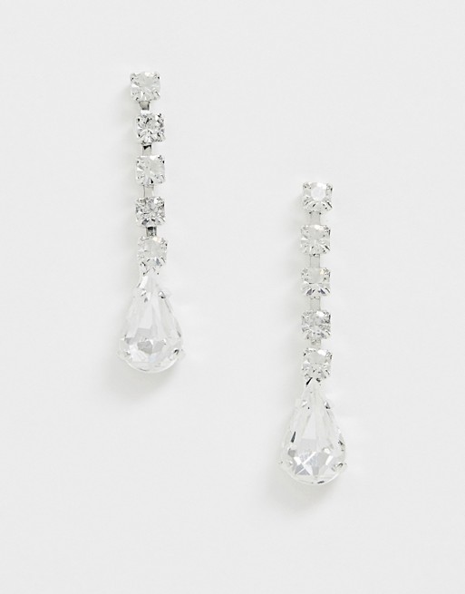 Krystal London Swarovski Crystal Hanging Teardrop Earrings