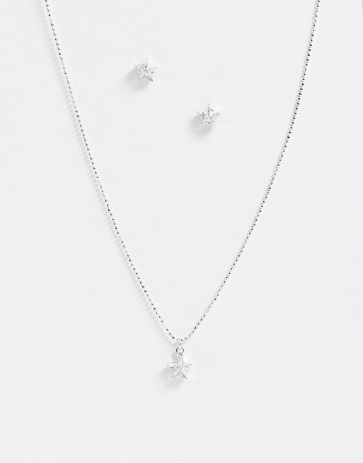Krystal London Swarovski Crystal Star Earrings and Necklace Set