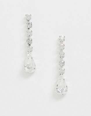 Krystal London - Swarovski kristalen druppelvormige oorbellen-Doorschijnend