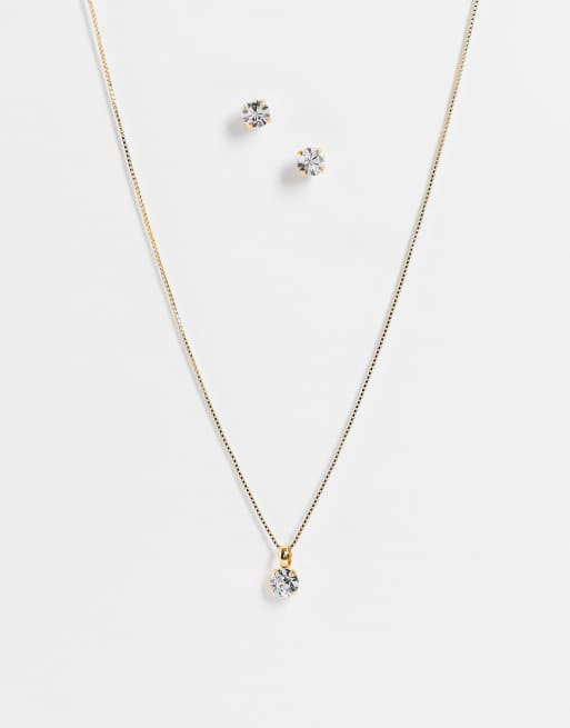 Krystal necklace and earring set in crystal