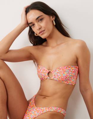 Kulani Kinis Bubble Pop Bandeau Bikini Top In Multi