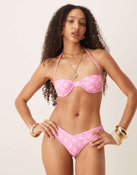 Kulani Kinis cheeky bikini bottoms in starlight saloon pink - view 1