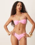 [Kulani Kinis] Kulani Kinis cheeky bikini bottoms in starlight saloon pink XS PINK