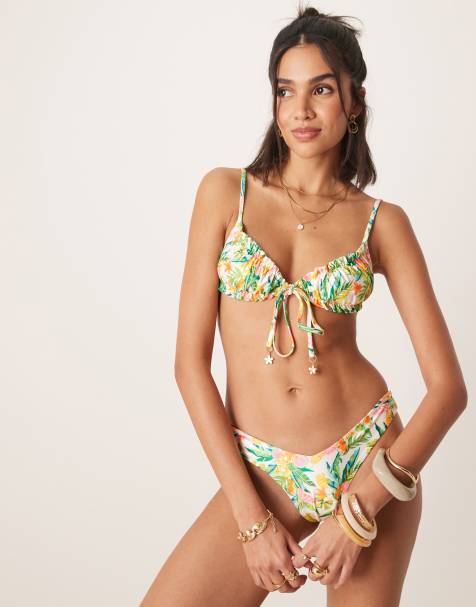 Kulani Kinis - Golden Hour - Bas de bikini échancré coupe en Y - Jaune - view 1