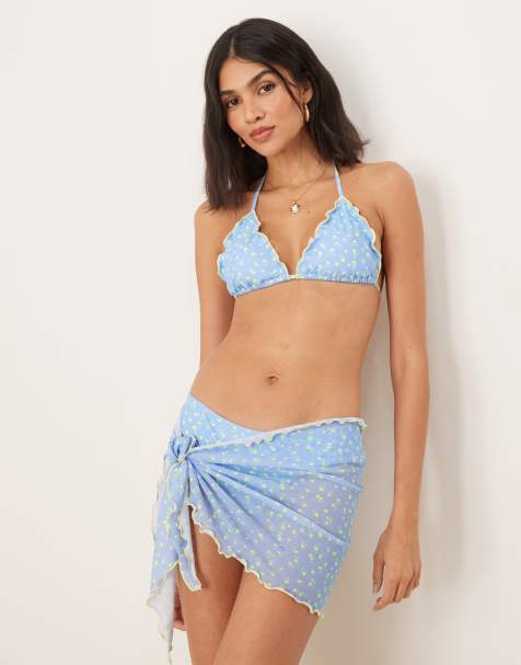 Kulani Kinis Lemon Bloom bikini set in blue - view 1