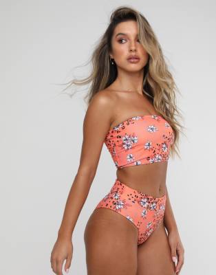 longline bandeau bikini top