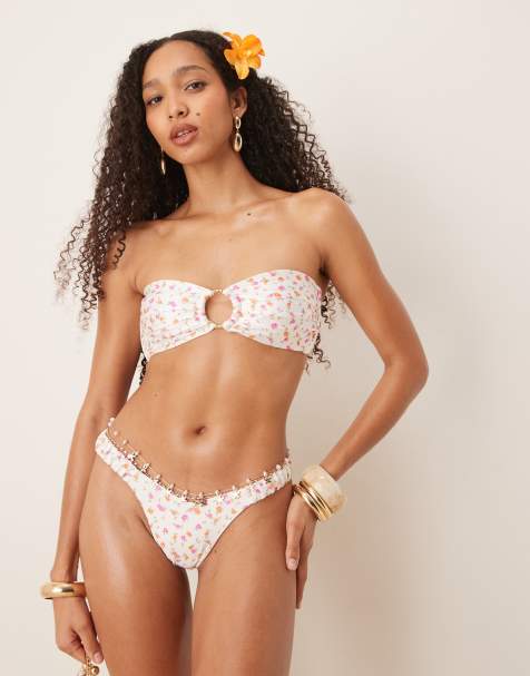 Kulani Kinis mix & match bikini in rosie posie white - view 1
