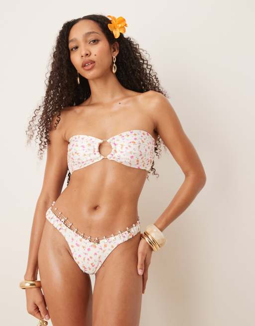 Kulani Kinis mix & match bikini in rosie posie white