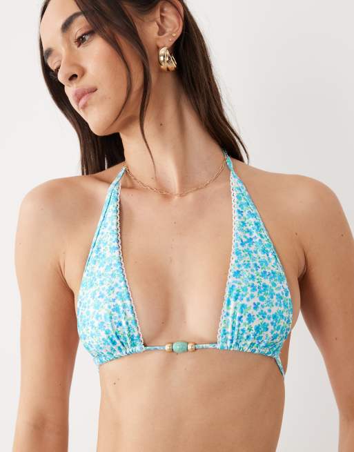 Kulani Kinis - Ocean Aura - Top bikini allacciato al collo blu acceso, 2 di 5