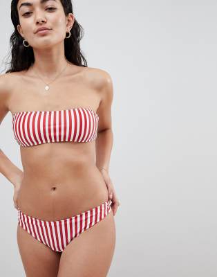 bandeau striped bikini