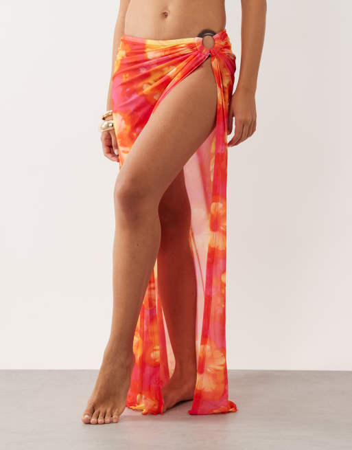 Kulani Kinis – Samba Baby – Maxi-Strandrock in Orange-Bunt, 3 von 6