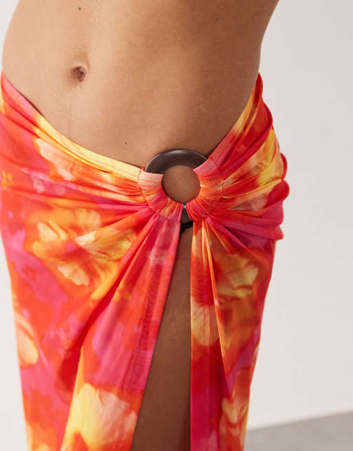 Kulani Kinis – Samba Baby – Maxi-Strandrock in Orange-Bunt, 4 von 6