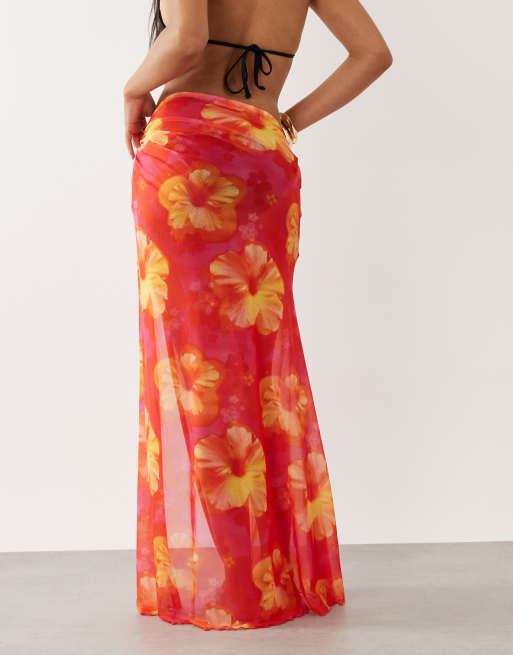 Kulani Kinis – Samba Baby – Maxi-Strandrock in Orange-Bunt, 6 von 6